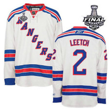 New York Rangers Brian Leetch #2 White 2014 Stanley Cup Away Jersey