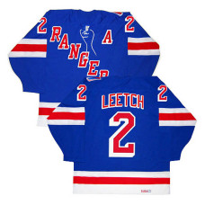 New York Rangers Brian Leetch #2 Royal Blue Throwback Jersey