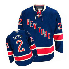 New York Rangers Brian Leetch #2 Navy Blue Alternate Jersey