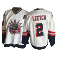 New York Rangers Brian Leetch #2 White CCM Statue of Liberty Stitched Jersey