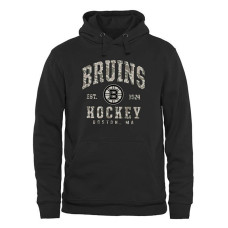 Boston Bruins Black Camo Stack Fleece Pullover Hoodie