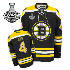 Boston Bruins Bobby Orr #4 Black 2013 Stanley Cup Home Jersey