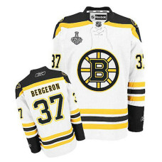 Boston Bruins Patrice Bergeron #37 White 2013 Stanley Cup Away Jersey