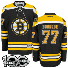 Boston Bruins #77 Ray Bourque Black 100 Greatest Player Jersey