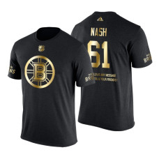 Boston Bruins Rick Nash Gold Limited with Message T-Shirt Black