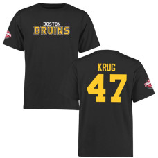 Boston Bruins Torey Krug #47 Black Short Sleeve Wordmark T-Shirt