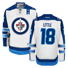 Winnipeg Jets Bryan Little #18 White Away Jersey