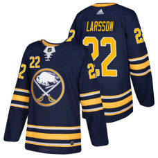 Buffalo Sabres #22 Johan Larsson Navy 2018 New Season Home Authentic Jersey