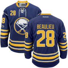 Buffalo Sabres #28 Nathan Beaulieu Blue 2017 Draft Premier Hockey Jersey