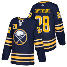 Buffalo Sabres #28 Zemgus Girgensons Navy 2018 New Season Home Authentic Jersey