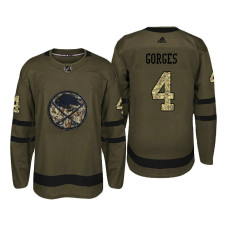 Buffalo Sabres #4 Josh Gorges Camo Salute To Service Jersey