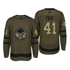 Buffalo Sabres #41 Justin Falk Camo Salute To Service Jersey