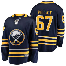 Buffalo Sabres #67 Breakaway Player Benoit Pouliot Jersey Navy