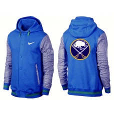 Buffalo Sabres Royal/Gray Join In The Club Button Up Varsity Jacket