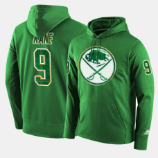 Buffalo Sabres #9 Evander Kane Green St. Patrick Day Pullover Hoodie