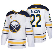 Buffalo Sabres #22 Johan Larsson White 2018 New Season Team Road Jersey