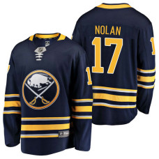 Buffalo Sabres #17 Breakaway Player Jordan Nolan Jersey Navy