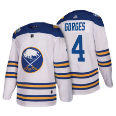 Buffalo Sabres #4 Josh Gorges White 2018 Winter Classic Authentic Jersey