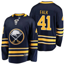 Buffalo Sabres #41 Breakaway Player Justin Falk Jersey Navy