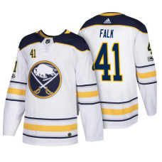 Buffalo Sabres #41 Justin Falk White 2018 New Season Team Road Jersey