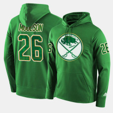 Buffalo Sabres #26 Matt Moulson Green St. Patrick Day Pullover Hoodie