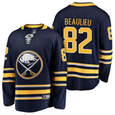 Buffalo Sabres #82 Breakaway Player Nathan Beaulieu Jersey Navy