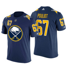 Buffalo Sabres #67 Benoit Pouliot Navy Adidas Player Jersey Style T-shirt