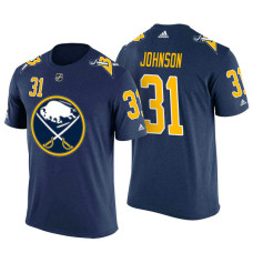 Buffalo Sabres #31 Chad Johnson Navy Adidas Player Jersey Style T-shirt