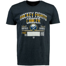 Buffalo Sabres Navy Hockey Fights Cancer Old Time Throwback T-shirt