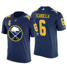 Buffalo Sabres #6 Marco Scandella Navy Adidas Player Jersey Style T-shirt