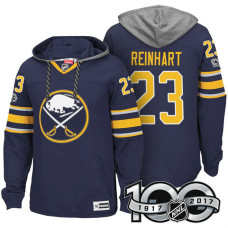 Buffalo Sabres #23 Sam Reinhart Navy 2017 Anniversary Patch Hoodie