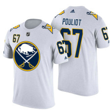 Buffalo Sabres #67 Benoit Pouliot White Adidas Player Jersey Style T-shirt