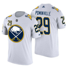 Buffalo Sabres #29 Jason Pominville White Adidas Player Jersey Style T-shirt