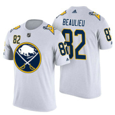 Buffalo Sabres #82 Nathan Beaulieu White Adidas Player Jersey Style T-shirt