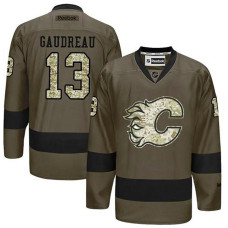 Calgary Flames Johnny Gaudreau #13 Green Camo Player Jersey