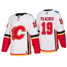 Calgary Flames #19 Matthew Tkachuk White 2017-2018 Season Away Jersey