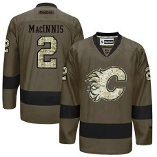 Calgary Flames Al MacInnis #2 Green Camo Player Jersey