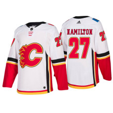 Calgary Flames #27 Dougie Hamilton White 2017-2018 Season Away Jersey