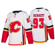 Calgary Flames #93 Sam Bennett White 2017-2018 Season AwayJersey