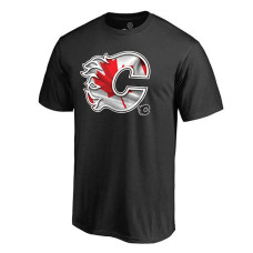 Calgary Flames Black Banner Wave T-Shirt