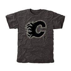 Calgary Flames Black Rink Warrior Tri-Blend T-Shirt