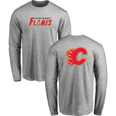 Calgary Flames Gray Team Mark Long Sleeve T-shirt