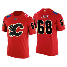 Calgary Flames #68 Jaromir Jagr Red Adidas Player Jersey Style T-shirt