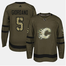 Calgary Flames #5 Camo Salute To Service Mark Giordano Jersey