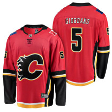 Calgary Flames #5 Breakaway Player Mark Giordano Jersey Red