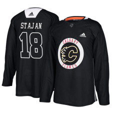 Calgary Flames #18 Black New Season Practice Matt Stajan Jersey