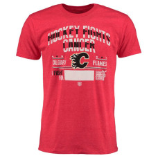 Calgary Flames Red Hockey Fights Cancer Old Time Throwback T-shirt