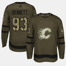 Calgary Flames #93 Camo Salute To Service Sam Bennett Jersey