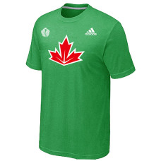 Canada Hockey Adidas Apple Green 2016 World Cup of Hockey Primary Logo Ultimate Climalite T-Shirt