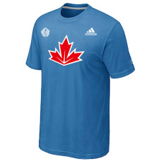 Canada Hockey Adidas Light Blue 2016 World Cup of Hockey Primary Logo Ultimate Climalite T-Shirt